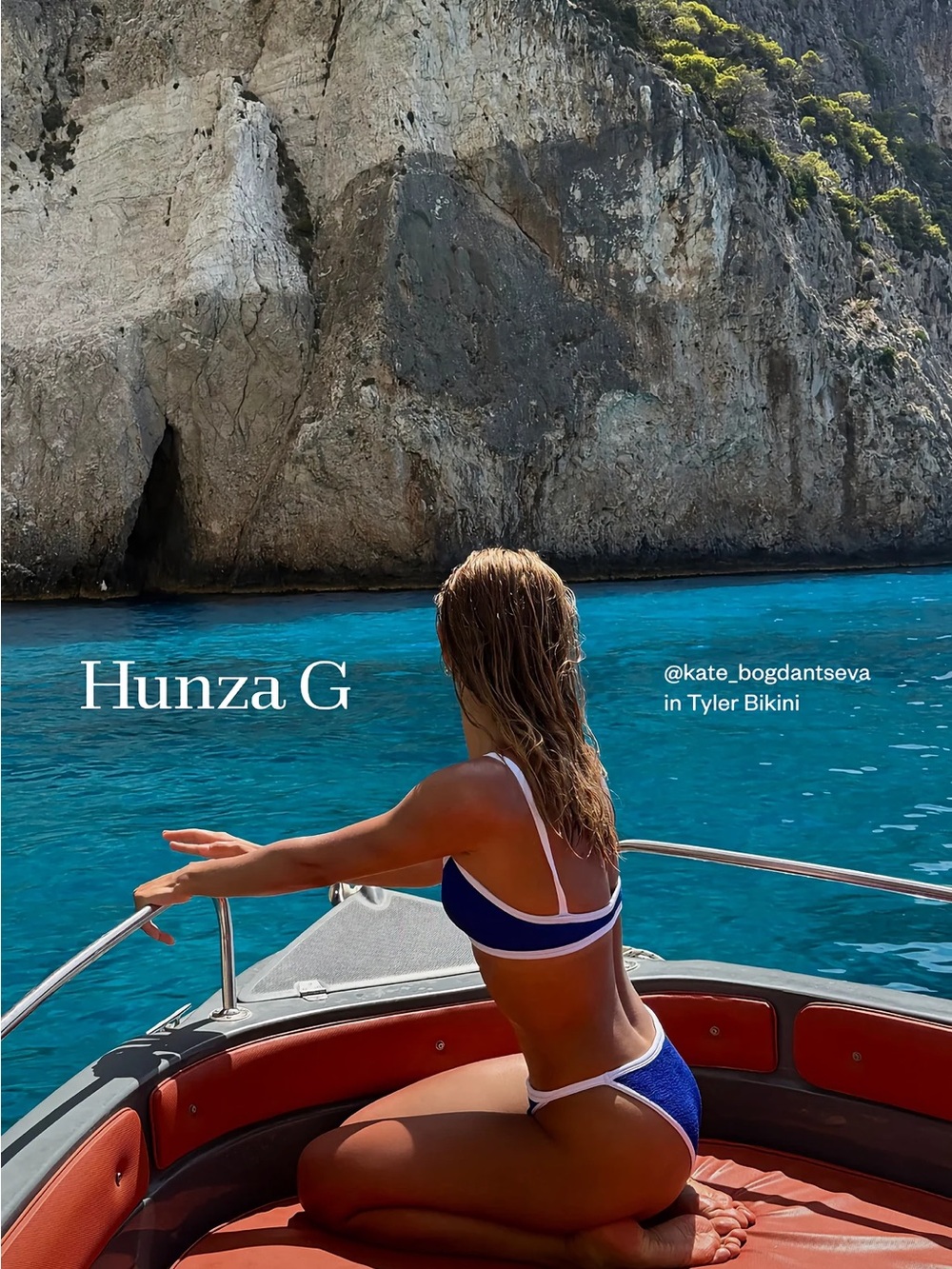 Hunza G Tyler Crinkle Bikini OS NWT